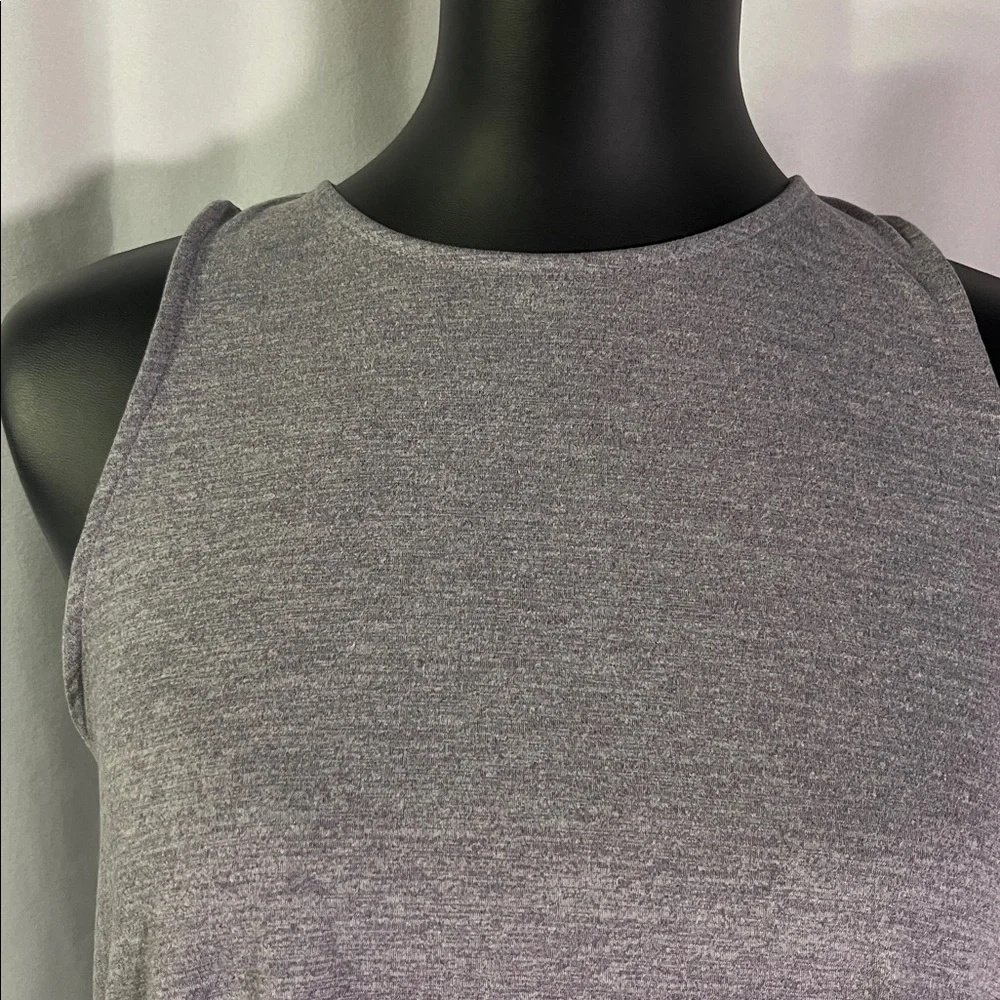 Yogalicious Infinite Plum Purple Split Tie Back Active Tank Top